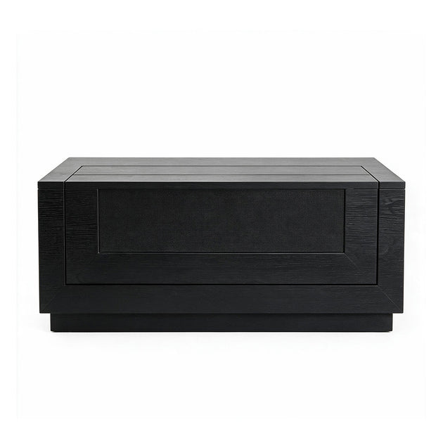 WUPRO Adjustable Smart Compact Laser TV Cabinet – Black Front View, Closed