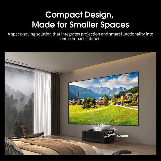 WUPRO Adjustable Smart Compact Laser TV Cabinet – Compact Space-Saving Design