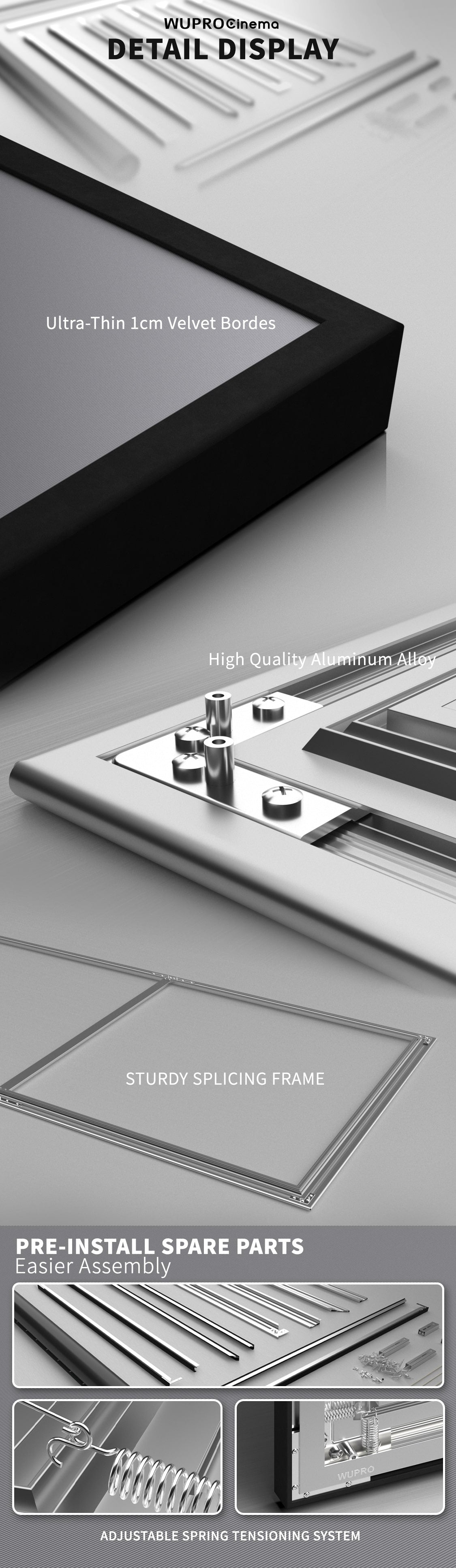 Wupro Cinema gallery fixed frame screen frame detail display  MB