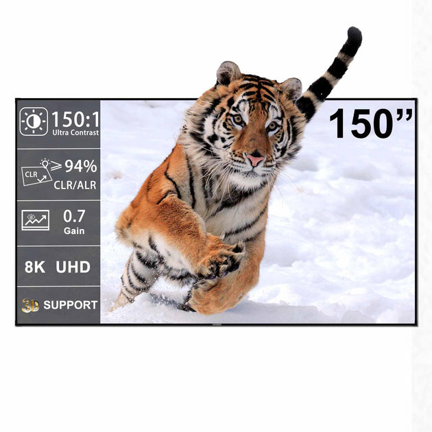 150 inch Black Lenticular CBSP ALR CLR Fixed frame screen 