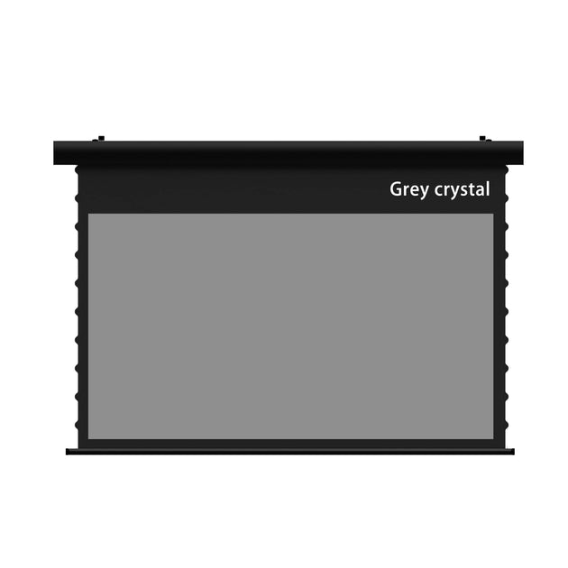 WUPRO Cinema FlowArc Luxury grey crystal Smart Motorized Drop Down Projector Screen black housing