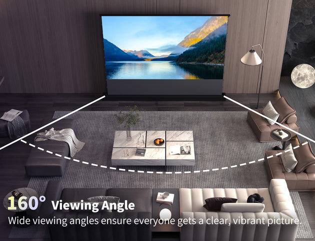 WUPRO Cinema LeApex  foor rising screen Encircled In 160°Viewing Space