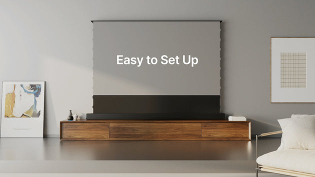 WUPRO CINEMA LeApex Smart CBSP Excellent Contrast Tension CLR ALR Electric Floor Rising Screen Easy to set up, no installation required