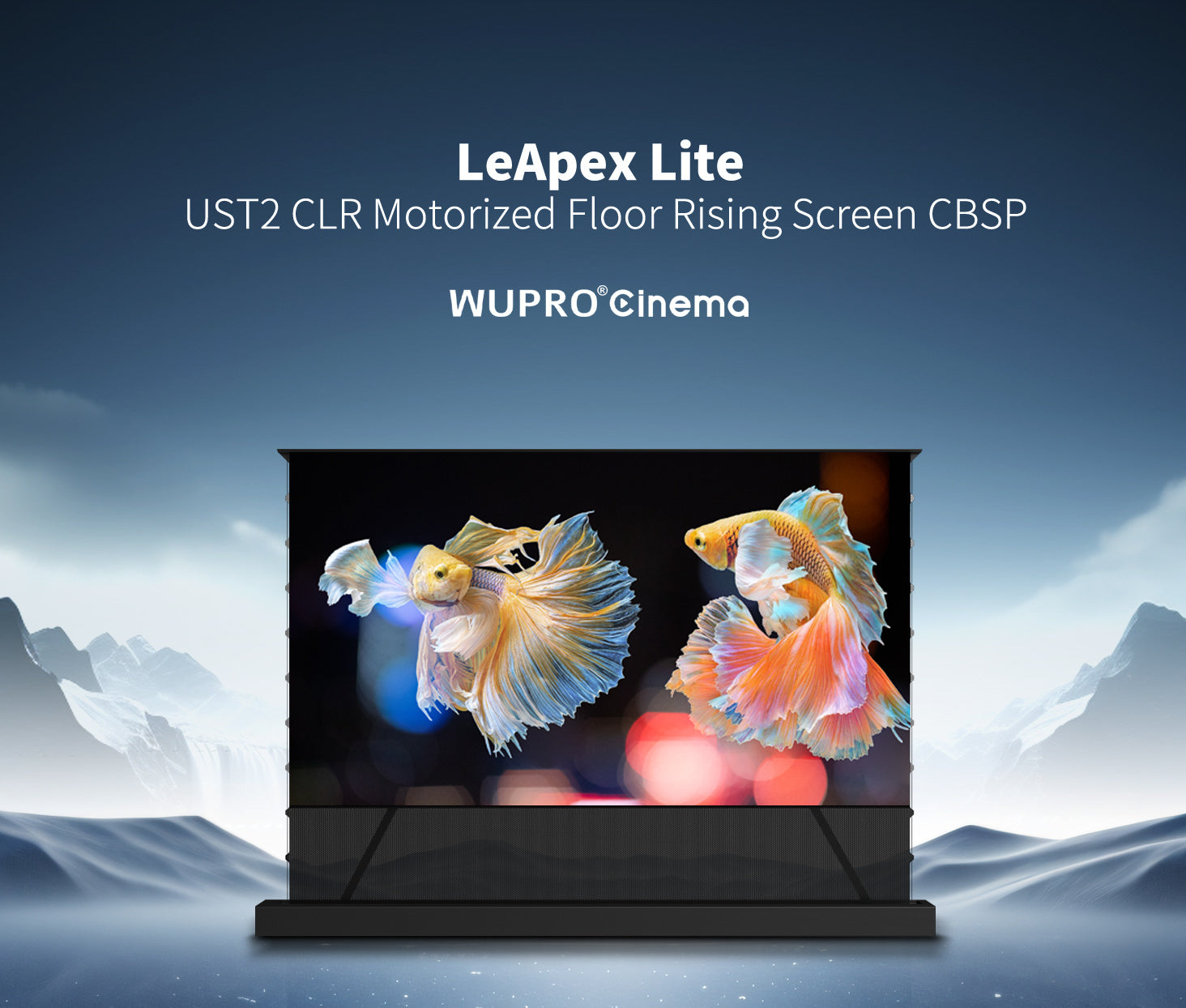 WUPRO Cinema LeApex Lite Series CBSP CLR ALR Motorized Screen Promotional Image Mobile Image