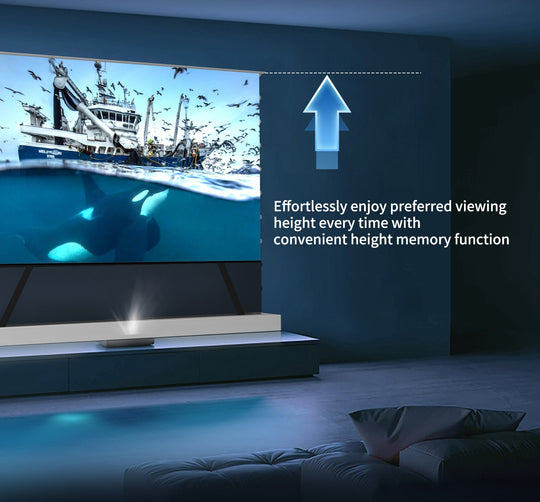 WUPRO Cinema LeApex floor rising screen Height setting memory function