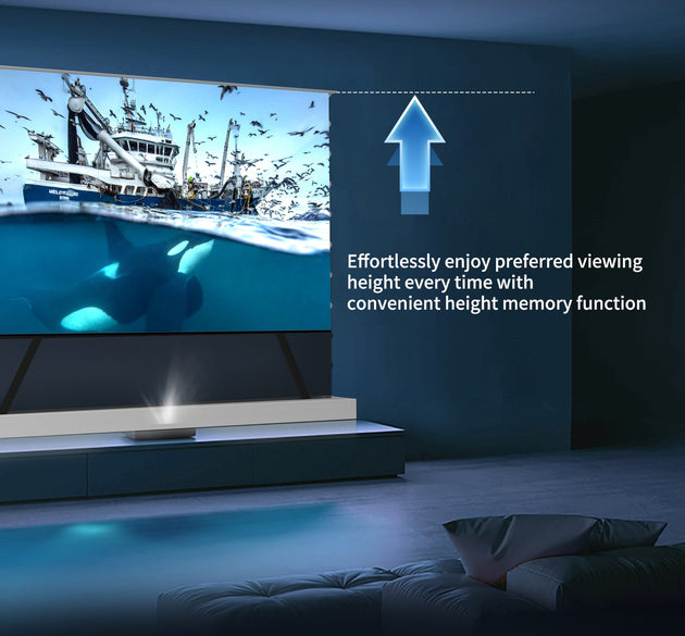 WUPRO Cinema LeApex floor rising screen Height setting memory function