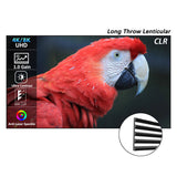 100-130" WUPRO Cinema Ultra Contrast&Anti-Laser Speckle Lenticular CLR Projection Screen For Long Throw Projector
