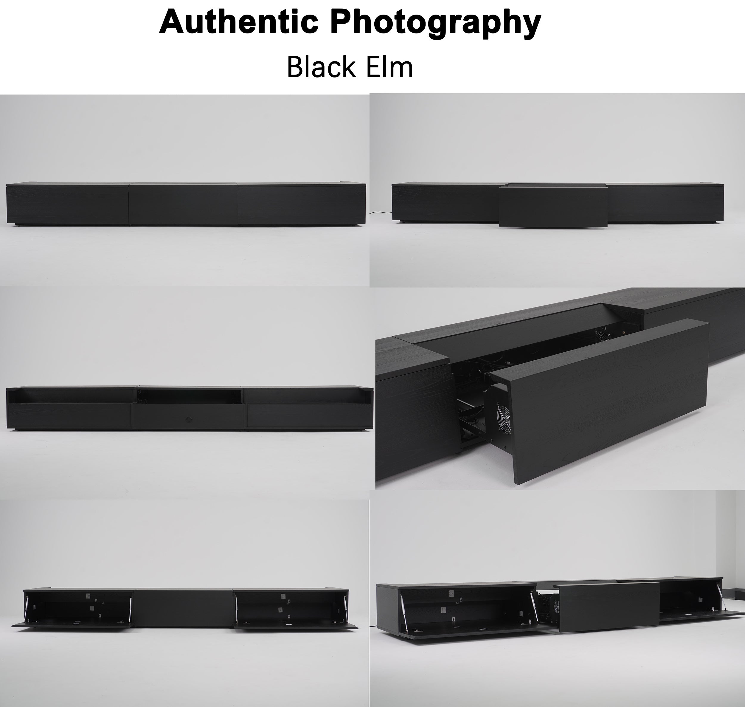 WUPRO BUY DR-580S Solid Wood Smart Laser TV Cabinet in Elm Finish – Real Photos & Detail Showcase