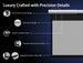 WUPRO FlowArc Smart Drop Down Projector Screen with Streamlined Profile, Sliding Rail Design, Smooth Motor, Precision Tab-Tension System and Weighted Bottom Roller