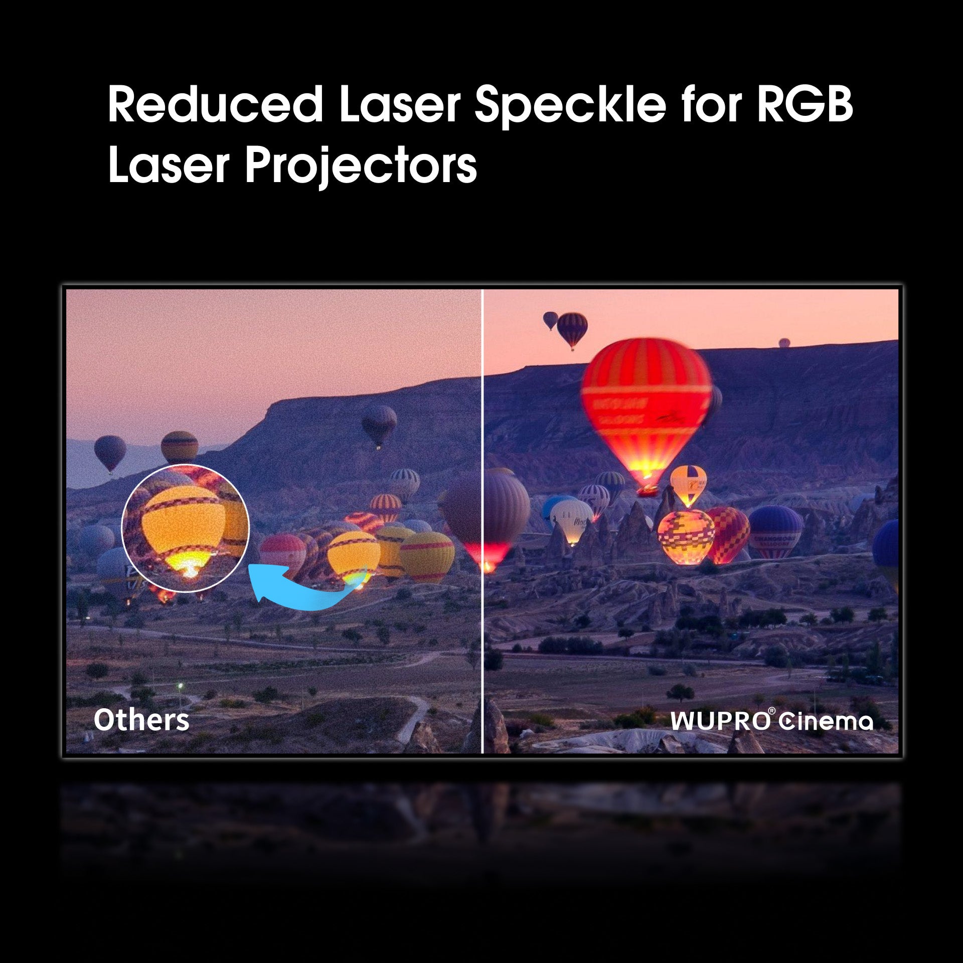 WUPRO Gallery G3A Acoustic Transparent Projector Screen Minimizing Laser Speckle for RGB Laser Projectors