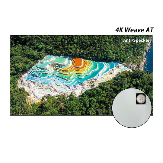 WUPRO G3A 4K Weave Acoustically Transparent Fixed Frame Projector Screen with Anti-RGB Laser Speckle Technology