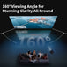 WUPROBuy Gallery soft gray matte anti-speckle fixed frame projector screen 160 degree viewing angle with stunning clarity
