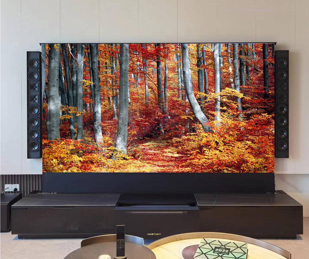 WUPRO X NECTUNT R20 INVISIBLE CINEMA Luxury Laser TV Cabinet Actual Photos