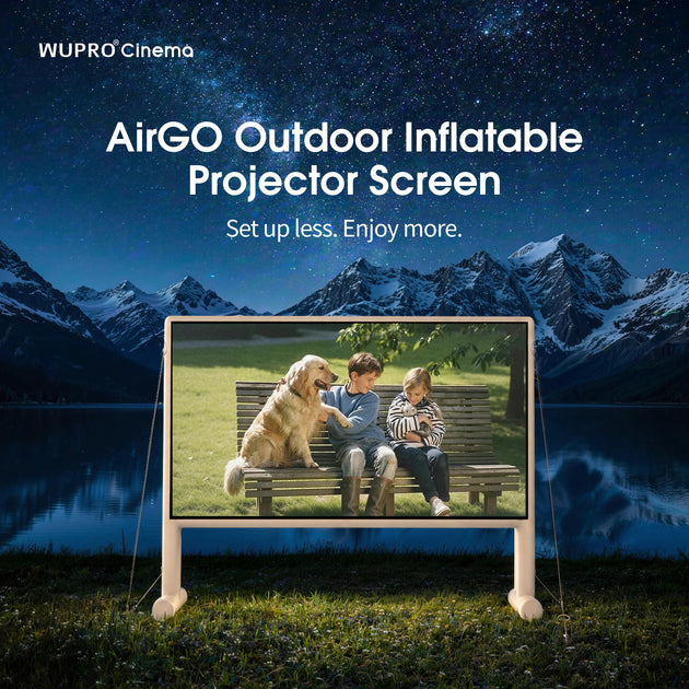 WUPRO AirGO Outdoor Portable Inflatable Projector Screen for Backyard Movies, Camping and Outdoor Events