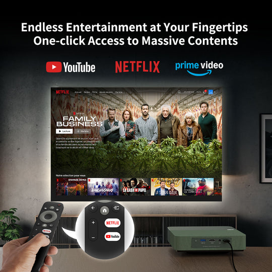 WEMAX S5 mini laser projector with Netflix,One-click access to massive contents