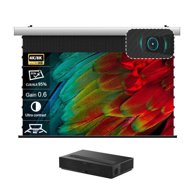 bundle Formovie Theater Premium laser tv WUPRO Cinema FlowArc Luxury CBSP Smart ALR CLR Motorized Drop Down Projector Screen
