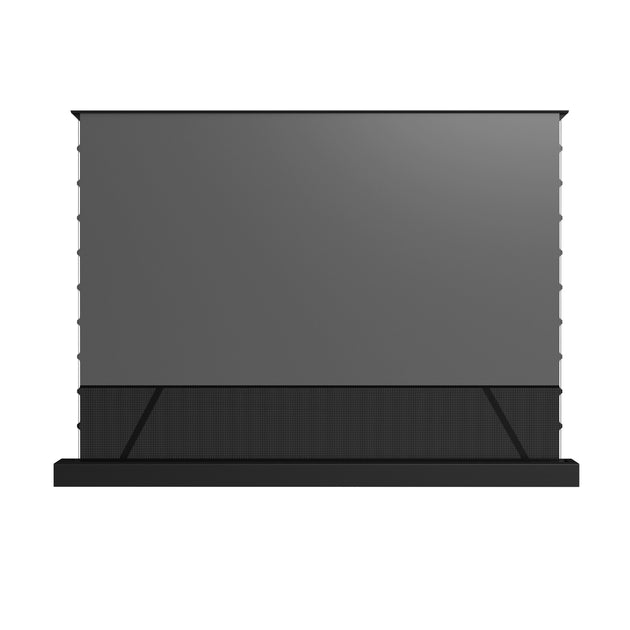 WUPRO Cinema LeApex CBSP Electric Floor Rising Projector Screen Black case Perforated bottom design with acoustic 3D sound effect.