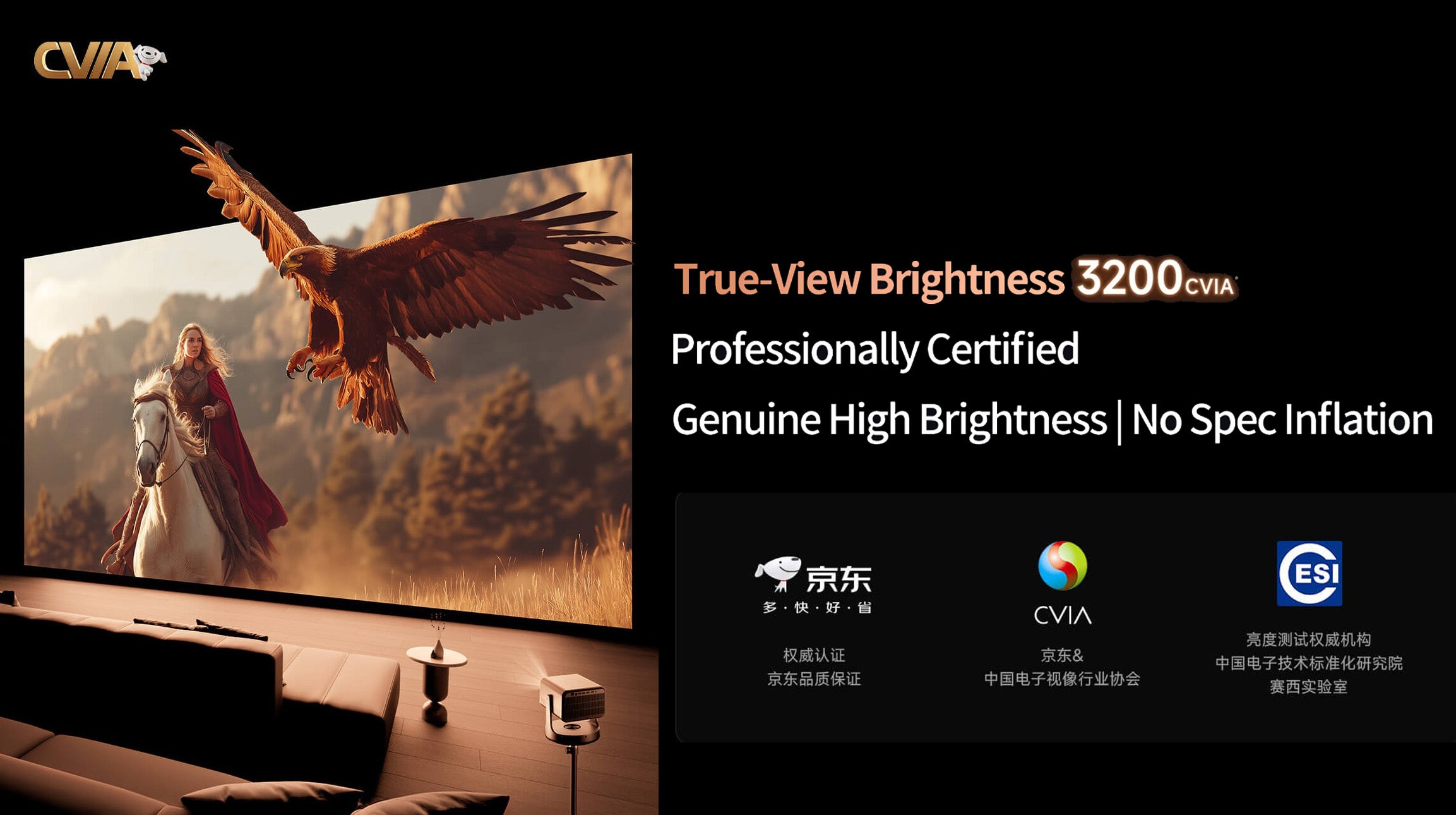Vidda C3 ultra 4K Laser projector true-view brightness 3200 lumens
