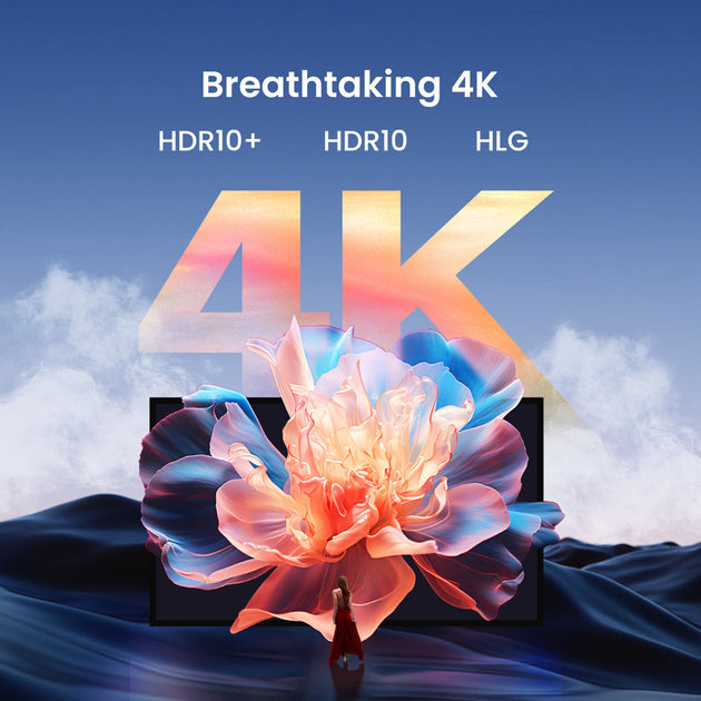 4K UHD display with stunning clarity and razor-sharp images