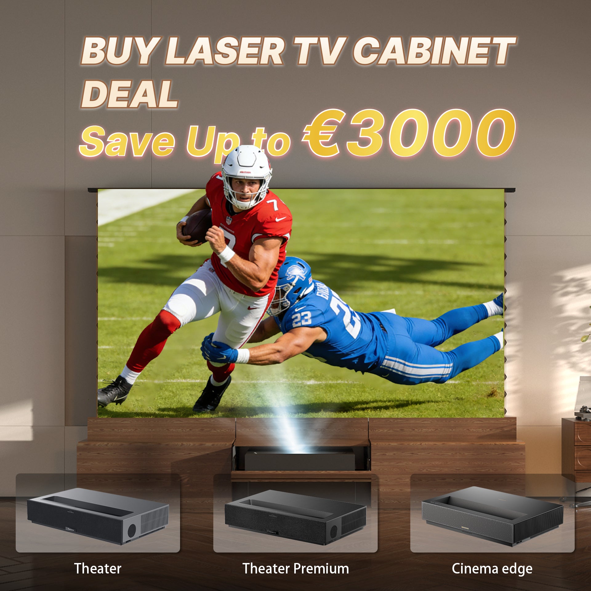 Save up to €3,000 on laser TV cabinet bundles at WUPROBUY