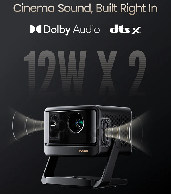 DANGBEI DBOX02 PRO 2000 ISO lumens 4k Laser projector ,Dolby audio,with 12W X2
