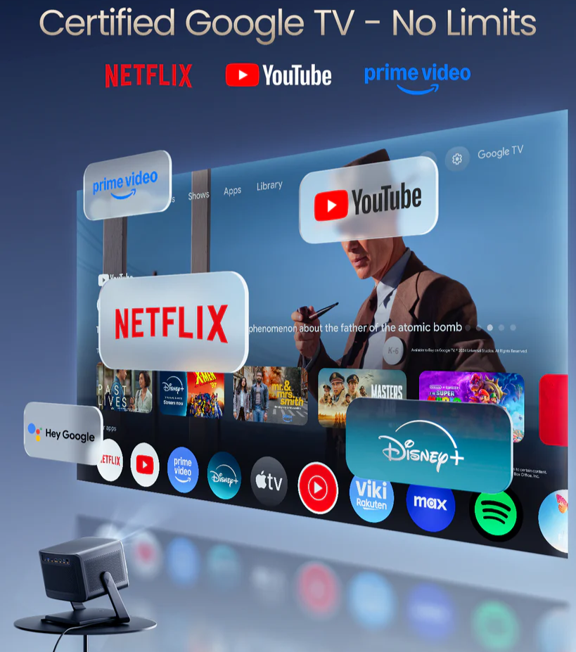 DANGBEI DBOX02 PRO 2000 ISO lumens 4k Laser projector with google tv netflix