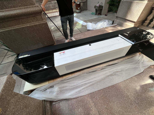 WUPRO Cinema Eterna Series – Premium Solid Wood Smart Laser TV Cabinet with UST Floor-Rising Screen | Real Product Photos3