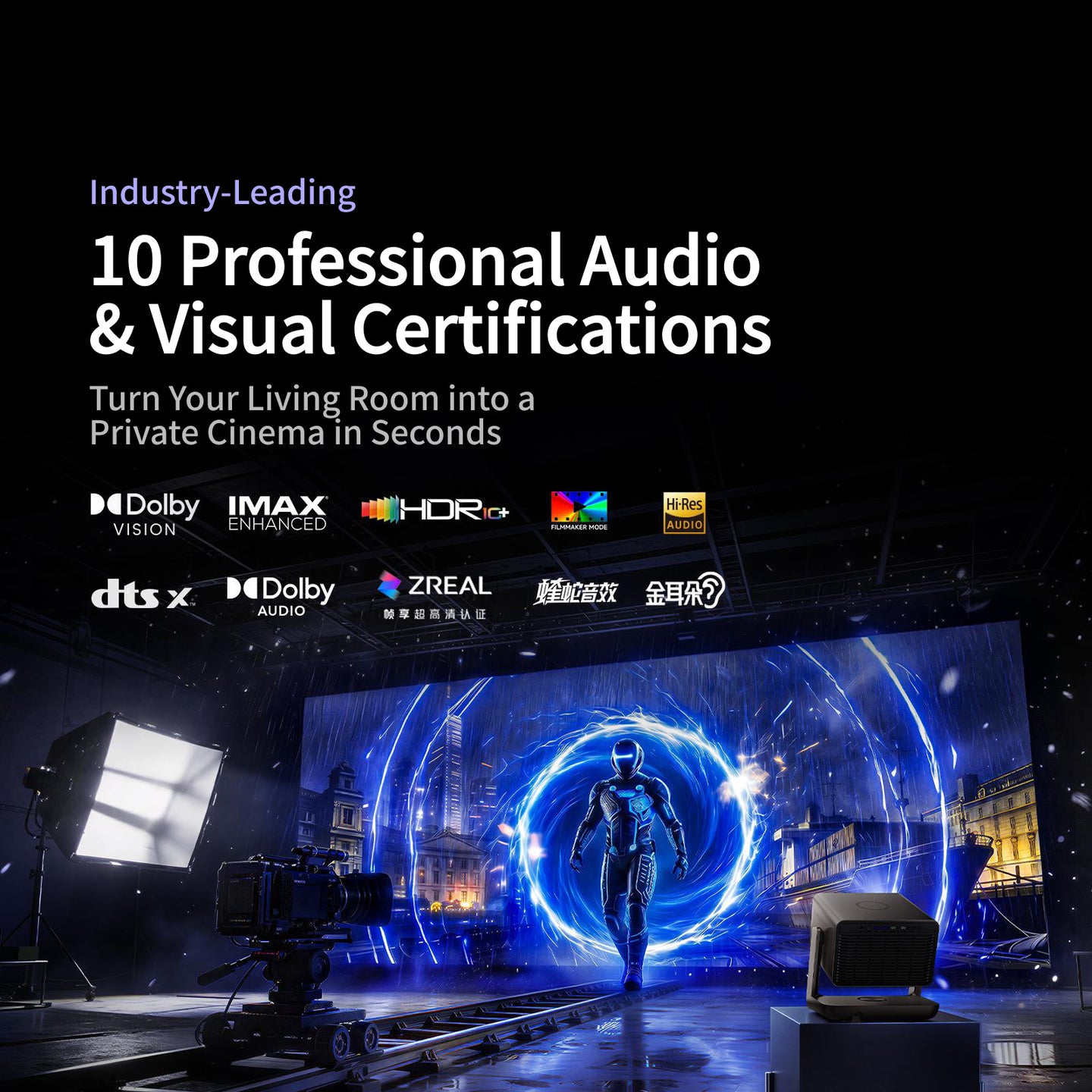 Vidda C5 Ultra 4K Tri-Color Laser Projector with Dolby Vision, IMAX Enhanced, HDR10+, Dolby Audio and DTS:X Certification