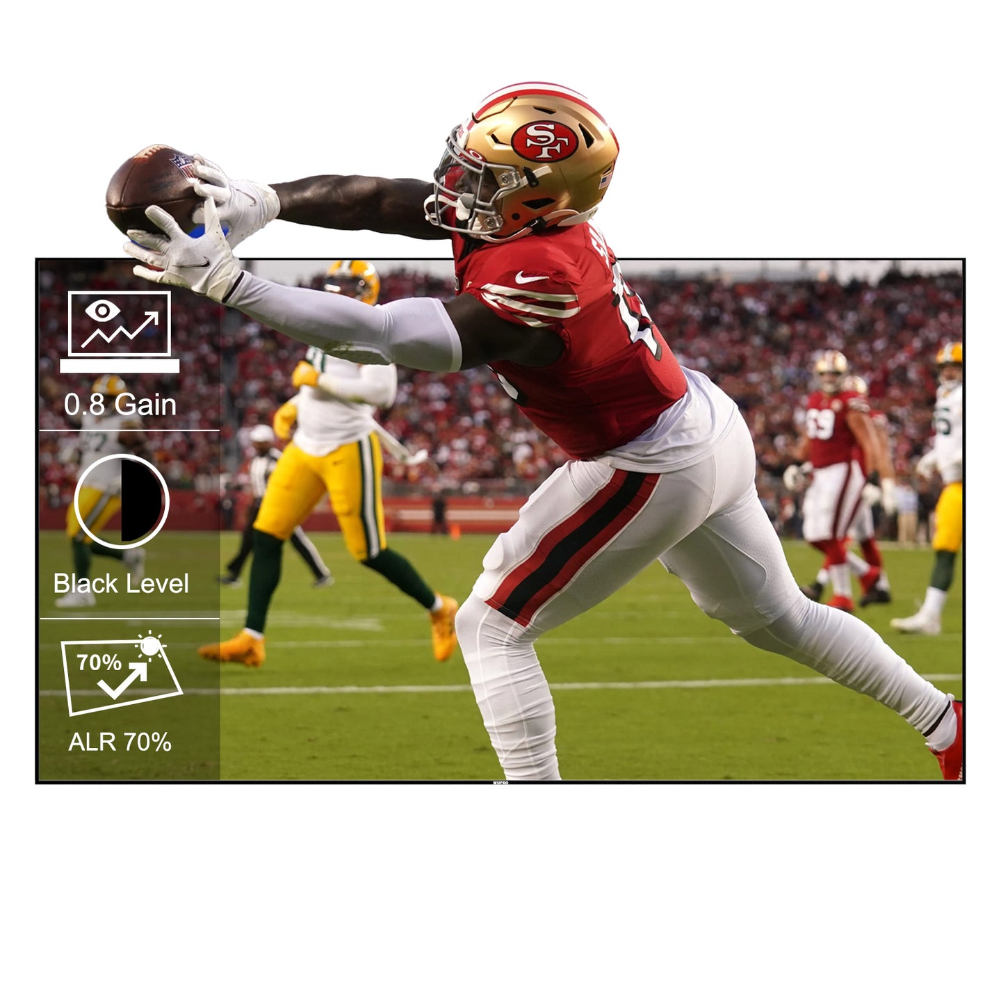 WUPRO Cinema Black Crystal ALR Frame Fixed Projector Screen For long throw projector